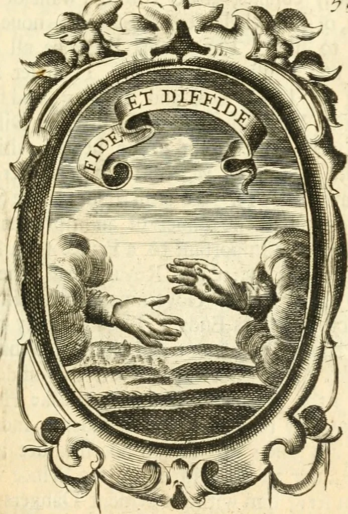 An illustration from The royal politician represented in one hundred emblems, 1700, leaf 8