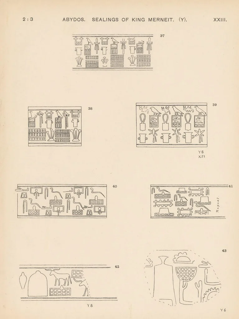 An illustration from The royal tombs of the first dynasty, 1900-1901, 1900, leaf 111