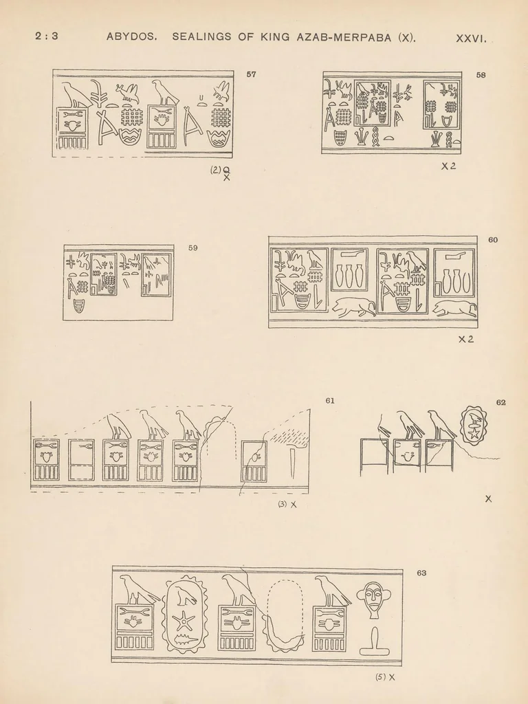 An illustration from The royal tombs of the first dynasty, 1900-1901, 1900, leaf 117