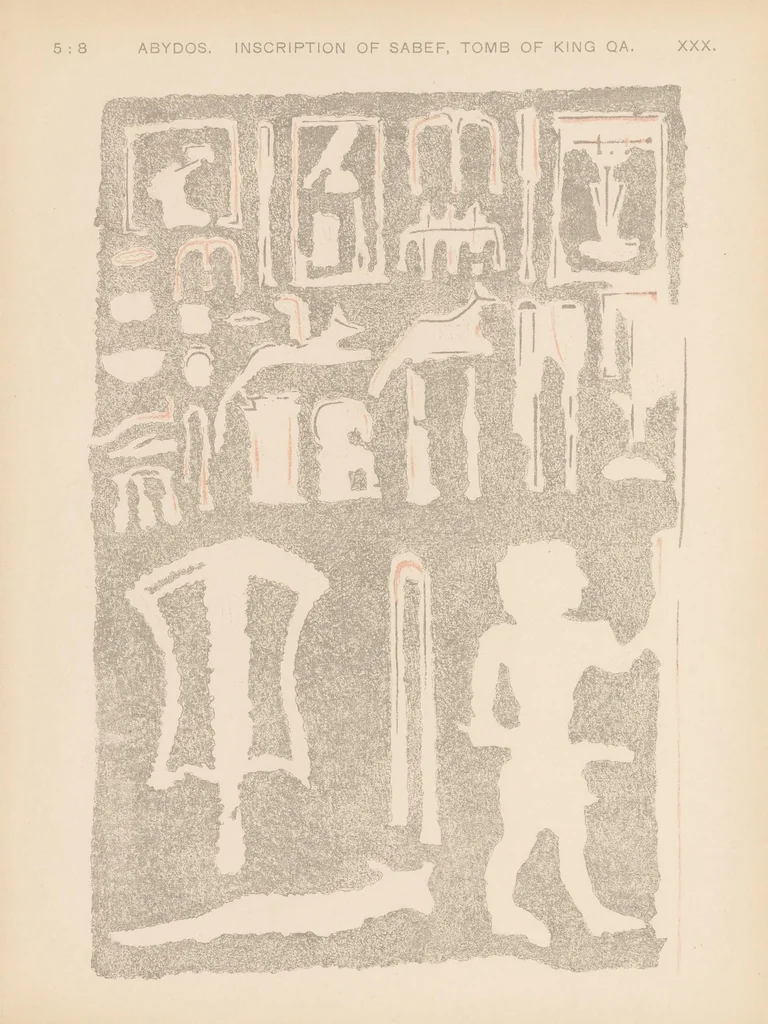 An illustration from The royal tombs of the first dynasty, 1900-1901, 1900, leaf 125