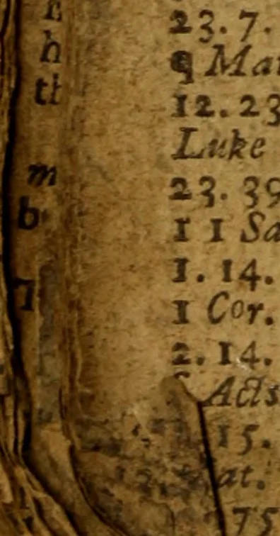 An illustration from Royal version with Canne's marginal notes : shewing that Scripture is the best interpreter of Scripture, 1682, leaf 749