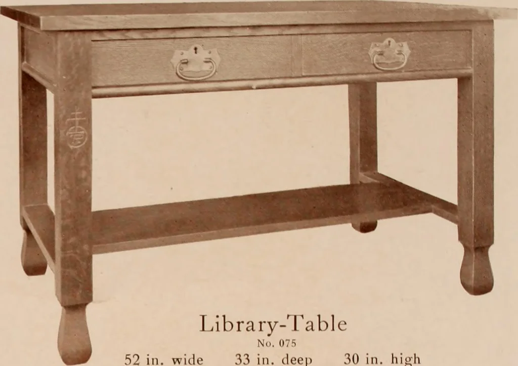 An illustration from Roycroft hand made furniture., 1912, leaf 13