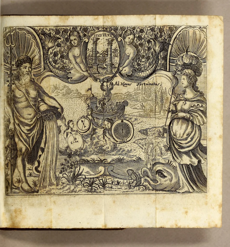 An illustration from R.P. Caspari Knitl. S.J. AA. LL. & Phil. Doctoris & Mathem. Professoris, Cosmographia elementaris, : propositionibus physico-mathematicis, in Alma, Caesarea, Regiáq[ue] Universitate Pragensi Carolo-Ferdinandea, anno superiore proposita,, 1674, leaf 65