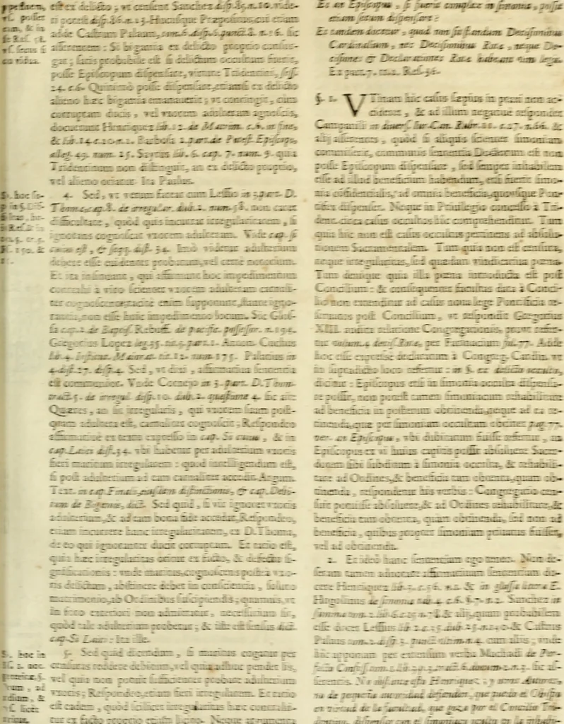An illustration from R.P.D. Antoninus Diana Panormitanus ... Coordinatus, seu, Omnes resolutiones morales : eius ipsissimis verbis ad propria loca, & materias fideliter dispositae, ac distributae .., 1680, leaf 384