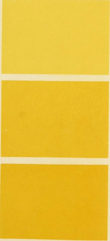 An illustration from Répertoire de couleurs pour aider à la détermination des couleurs des fleurs, des feuillages et des fruits, 1905, leaf 140