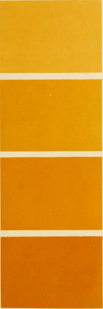 An illustration from Répertoire de couleurs pour aider à la détermination des couleurs des fleurs, des feuillages et des fruits, 1905, leaf 174