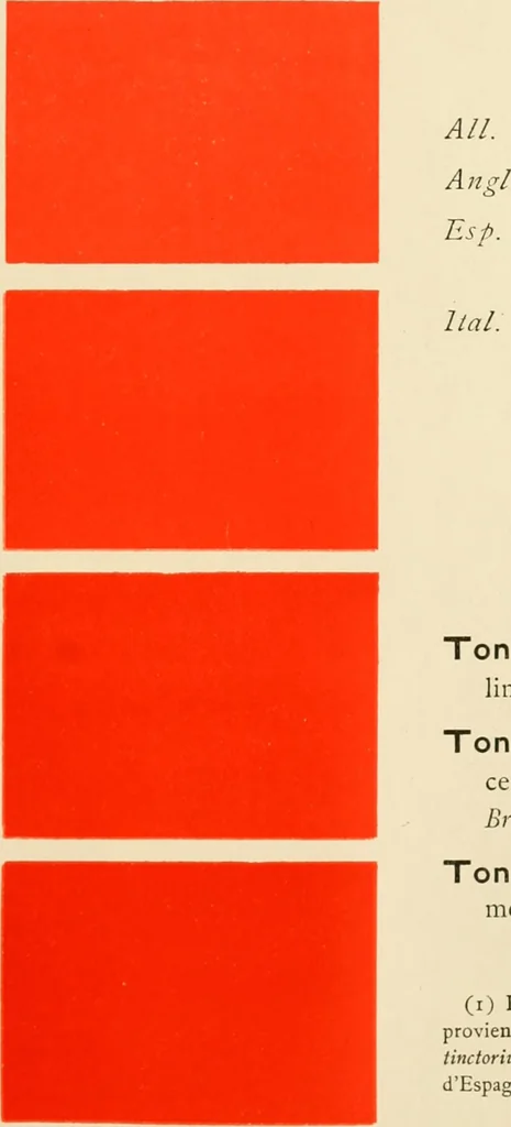 An illustration from Répertoire de couleurs pour aider à la détermination des couleurs des fleurs, des feuillages et des fruits, 1905, leaf 282