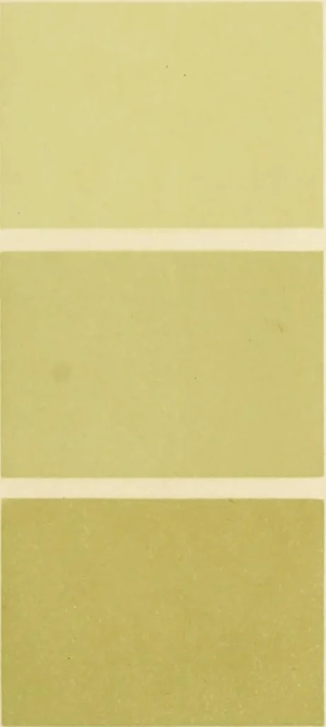 An illustration from Répertoire de couleurs pour aider à la détermination des couleurs des fleurs, des feuillages et des fruits, 1905, leaf 142