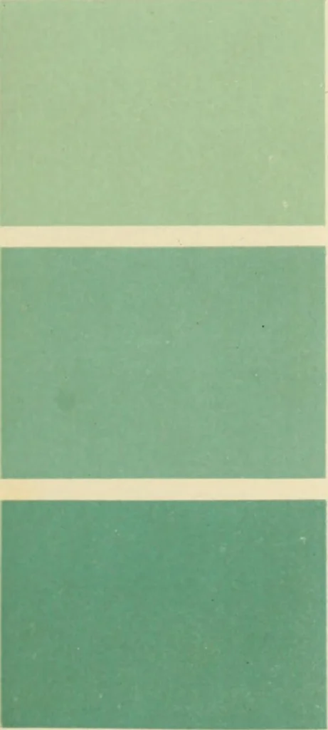 An illustration from Répertoire de couleurs pour aider à la détermination des couleurs des fleurs, des feuillages et des fruits, 1905, leaf 84