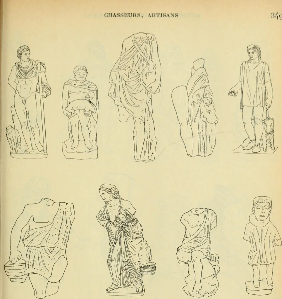An illustration from Répertoire de la statuaire grecque et romaine, 1908, leaf 372