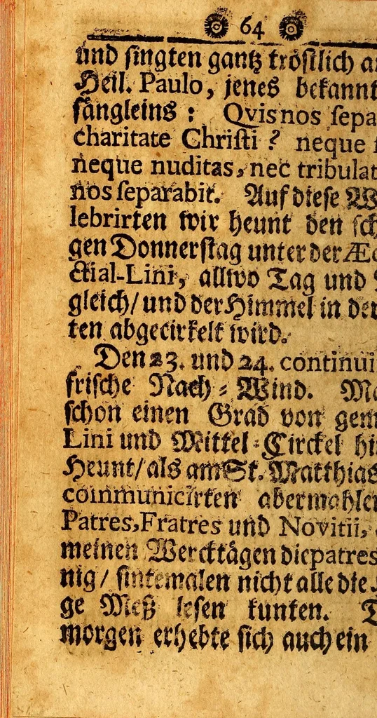 An illustration from RR. PP. Antonii Sepp, und Antonii Böhm, der Societät Jesu Priestern teutscher Nation, deren der erste aus Tyrol an der Etsch, der ander aus Bayrn gebürtig, Reissbeschreibung wie dieselbe aus Hispanien in Paraquariam kommen. : Und kurtzer Bericht der denckwürdigsten Sachen selbiger Landschafft, Völckern, und Arbeitung der sich alldort befindenten PP Missionariorum., 1696, leaf 70