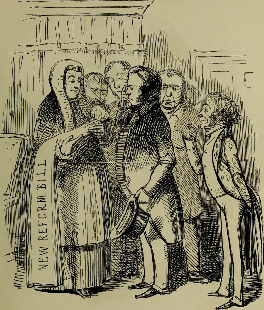 An illustration from The Rt. Hon. John Bright, M. P. : cartoons from the collection of "Mr. Punch", 1898, leaf 16