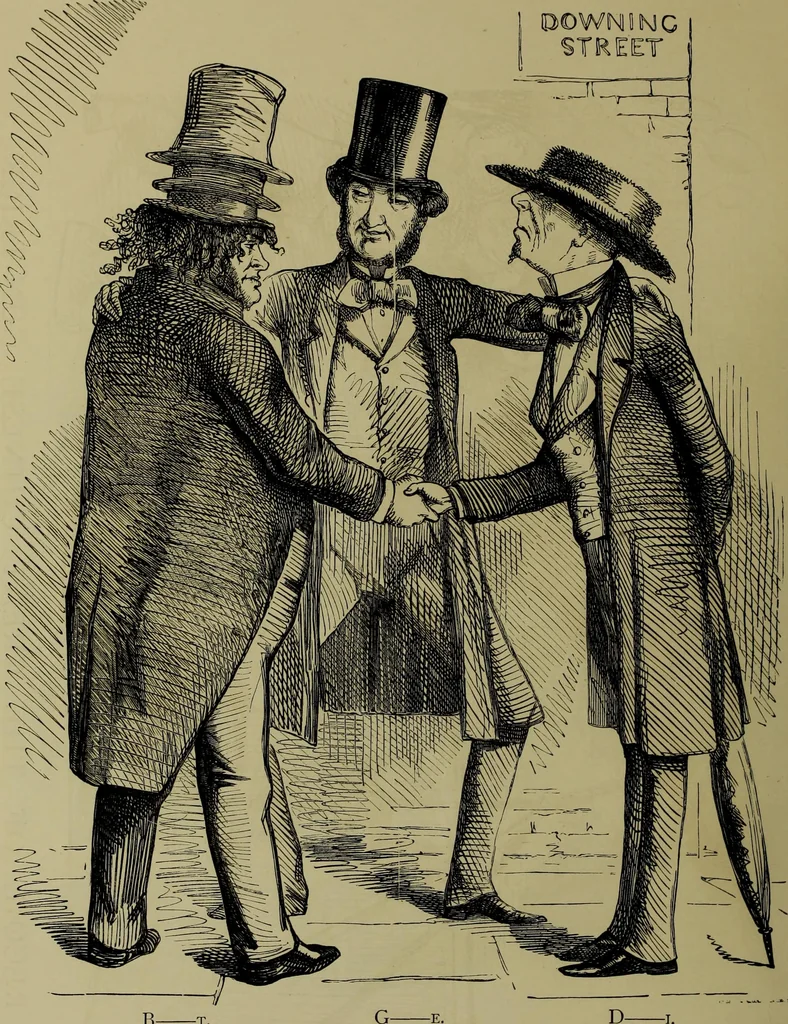 An illustration from The Rt. Hon. John Bright, M. P. : cartoons from the collection of "Mr. Punch", 1898, leaf 19