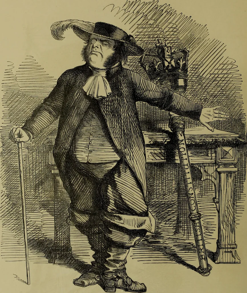 An illustration from The Rt. Hon. John Bright, M. P. : cartoons from the collection of "Mr. Punch", 1898, leaf 25