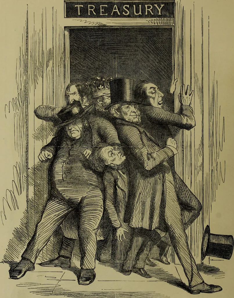 An illustration from The Rt. Hon. John Bright, M. P. : cartoons from the collection of "Mr. Punch", 1898, leaf 27