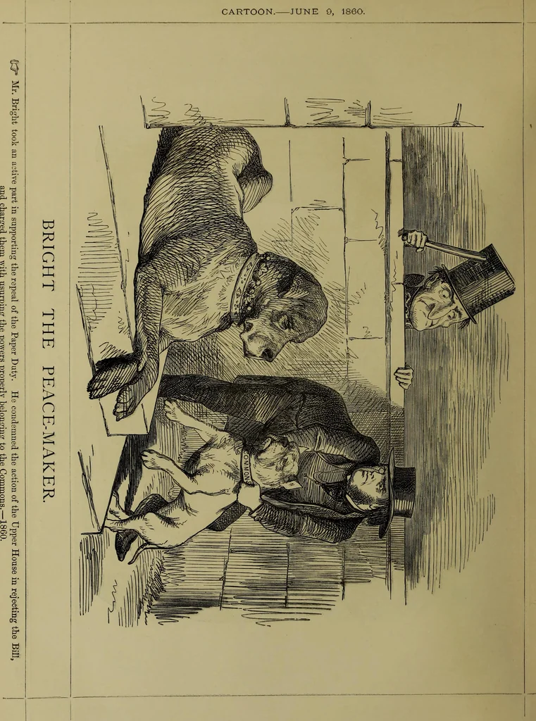 An illustration from The Rt. Hon. John Bright, M. P. : cartoons from the collection of "Mr. Punch", 1898, leaf 29