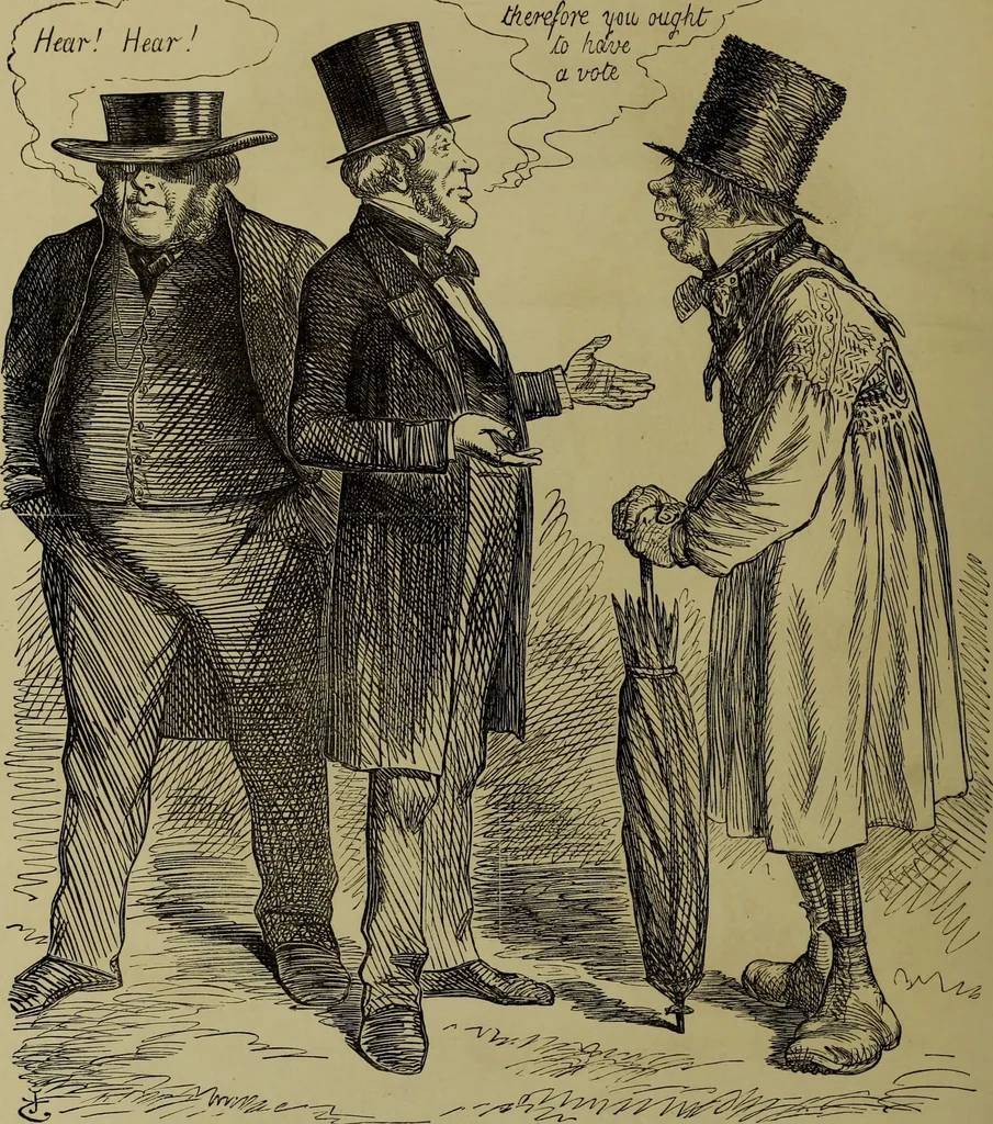 An illustration from The Rt. Hon. John Bright, M. P. : cartoons from the collection of "Mr. Punch", 1898, leaf 31