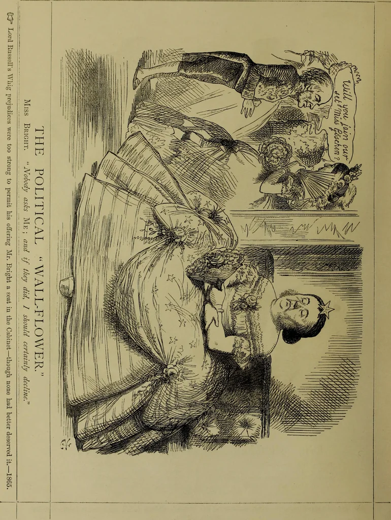 An illustration from The Rt. Hon. John Bright, M. P. : cartoons from the collection of "Mr. Punch", 1898, leaf 33