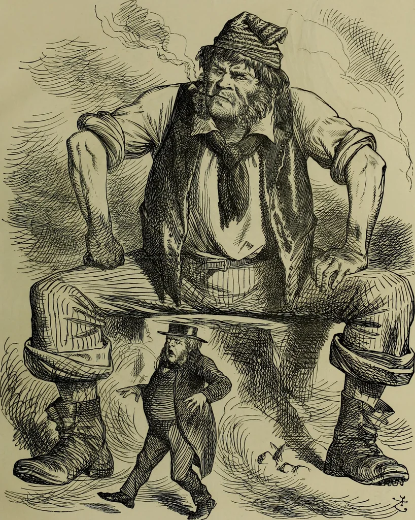 An illustration from The Rt. Hon. John Bright, M. P. : cartoons from the collection of "Mr. Punch", 1898, leaf 38