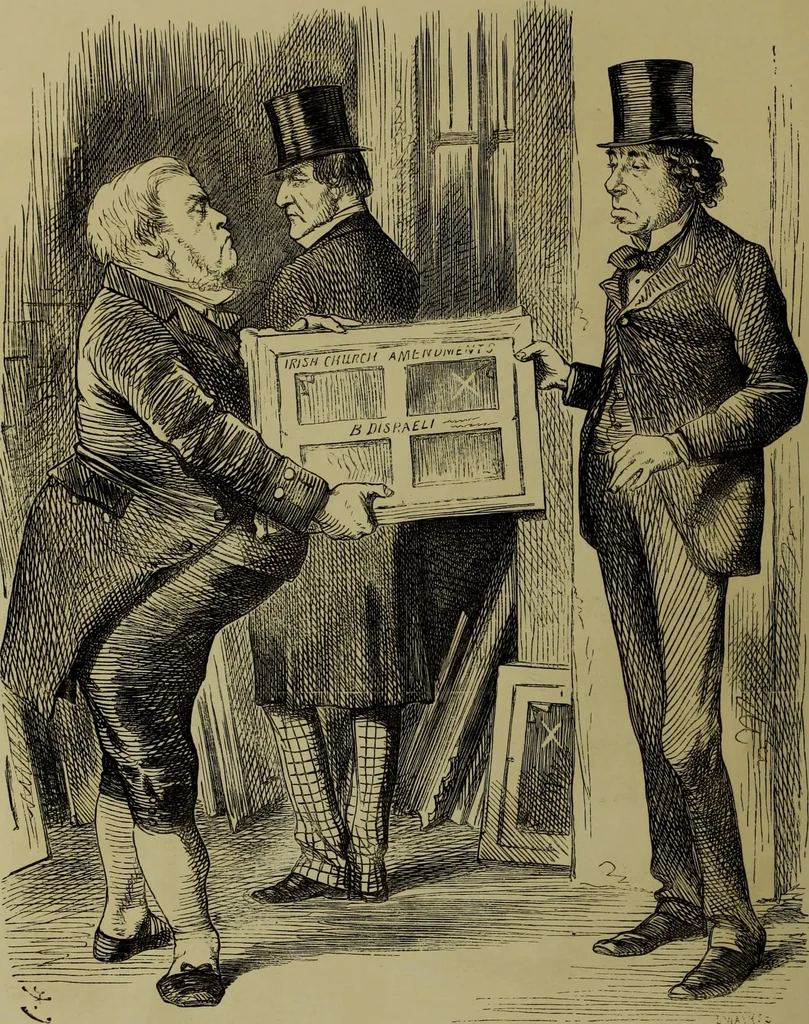 An illustration from The Rt. Hon. John Bright, M. P. : cartoons from the collection of "Mr. Punch", 1898, leaf 47