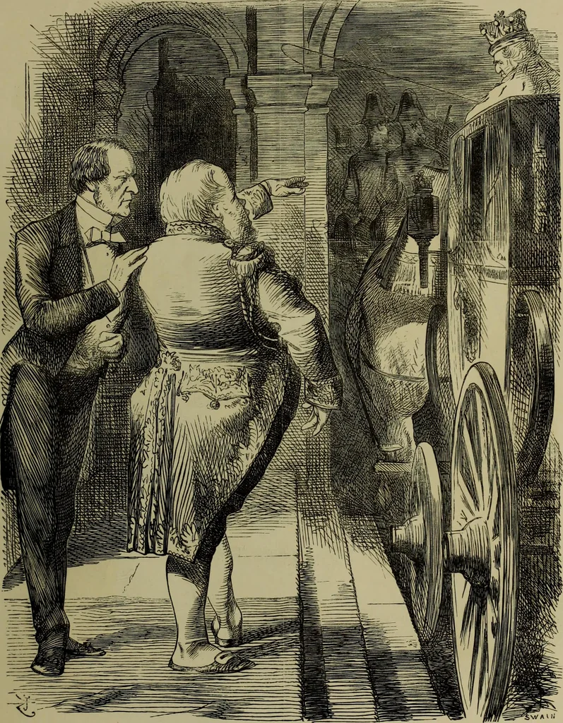 An illustration from The Rt. Hon. John Bright, M. P. : cartoons from the collection of "Mr. Punch", 1898, leaf 48