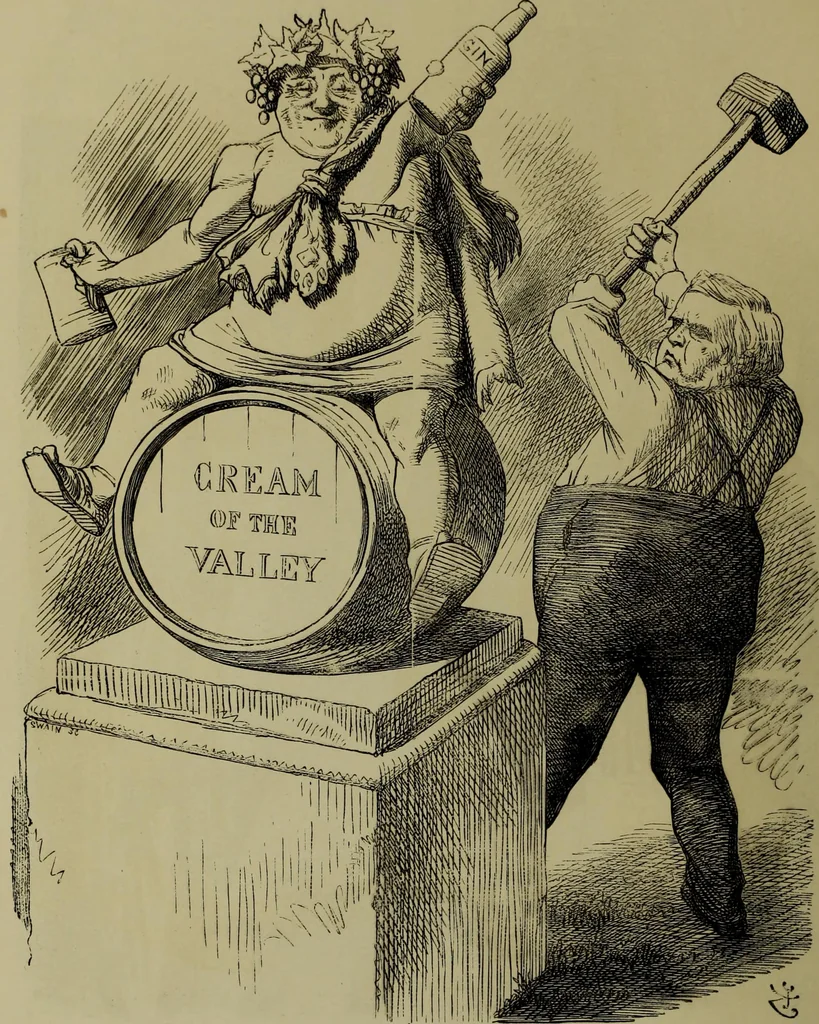 An illustration from The Rt. Hon. John Bright, M. P. : cartoons from the collection of "Mr. Punch", 1898, leaf 49