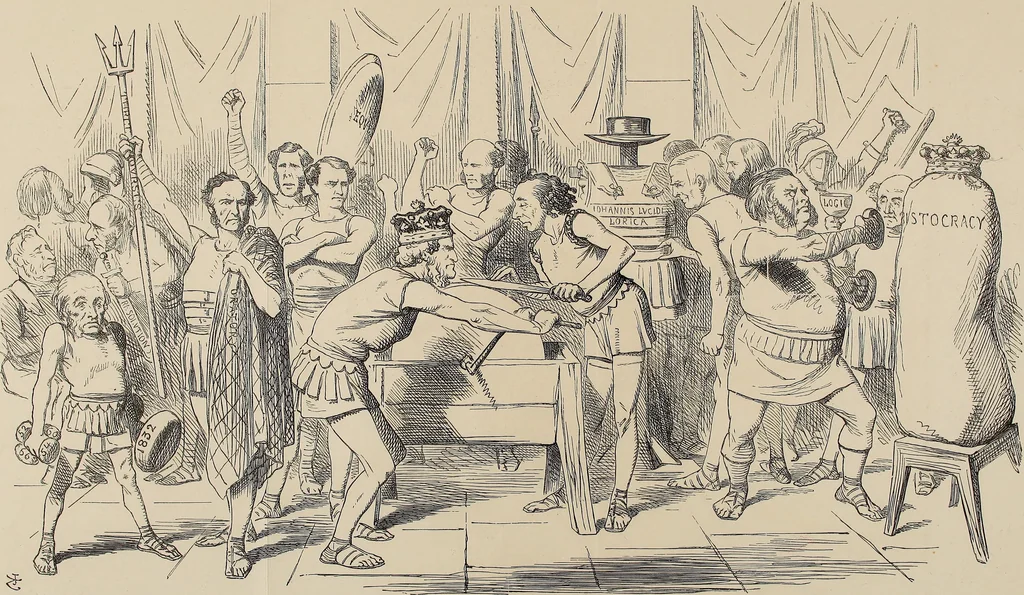 An illustration from The Rt. Hon. John Bright, M. P. : cartoons from the collection of "Mr. Punch", 1898, leaf 5