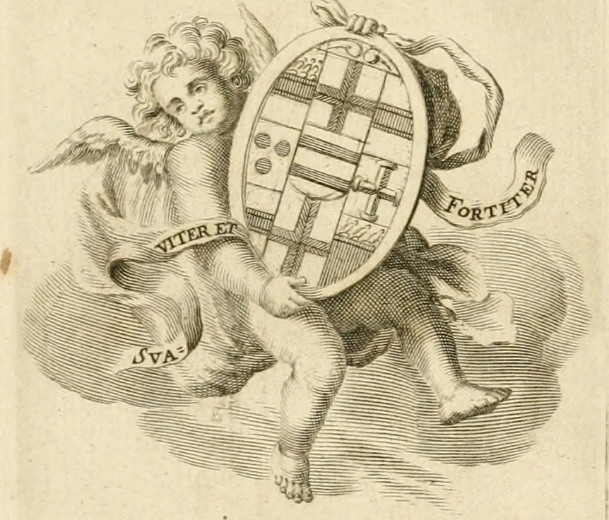 An illustration from Caroli Ruaei e Societate Jesu Carminum libri quatuor, 1680, leaf 10