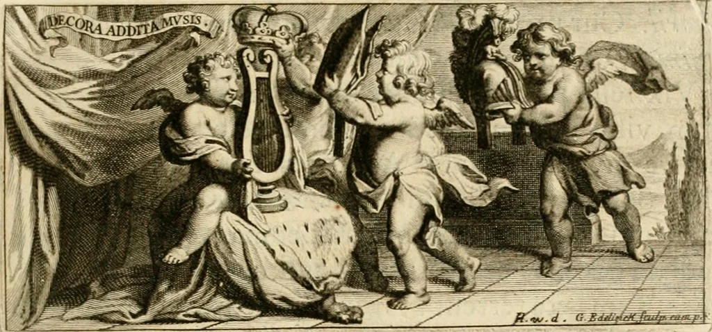An illustration from Caroli Ruaei e Societate Jesu Carminum libri quatuor, 1680, leaf 18