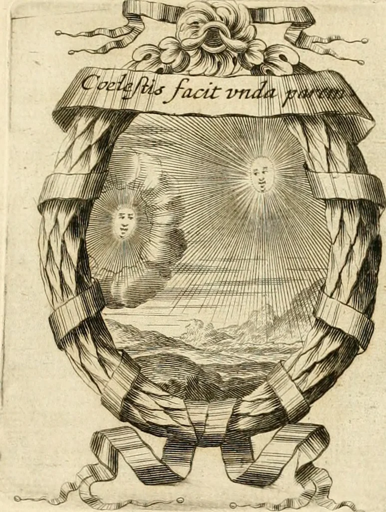 An illustration from Caroli Ruaei e Societate Jesu Carminum libri quatuor, 1680, leaf 214