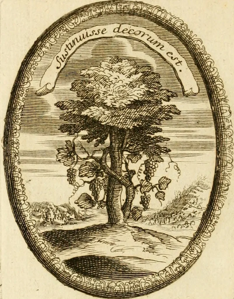An illustration from Caroli Ruaei e Societate Jesu Carminum libri quatuor, 1680, leaf 241