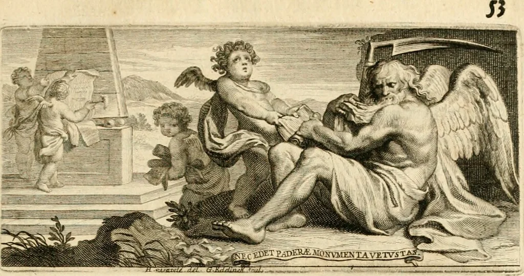 An illustration from Caroli Ruaei e Societate Jesu Carminum libri quatuor, 1680, leaf 70