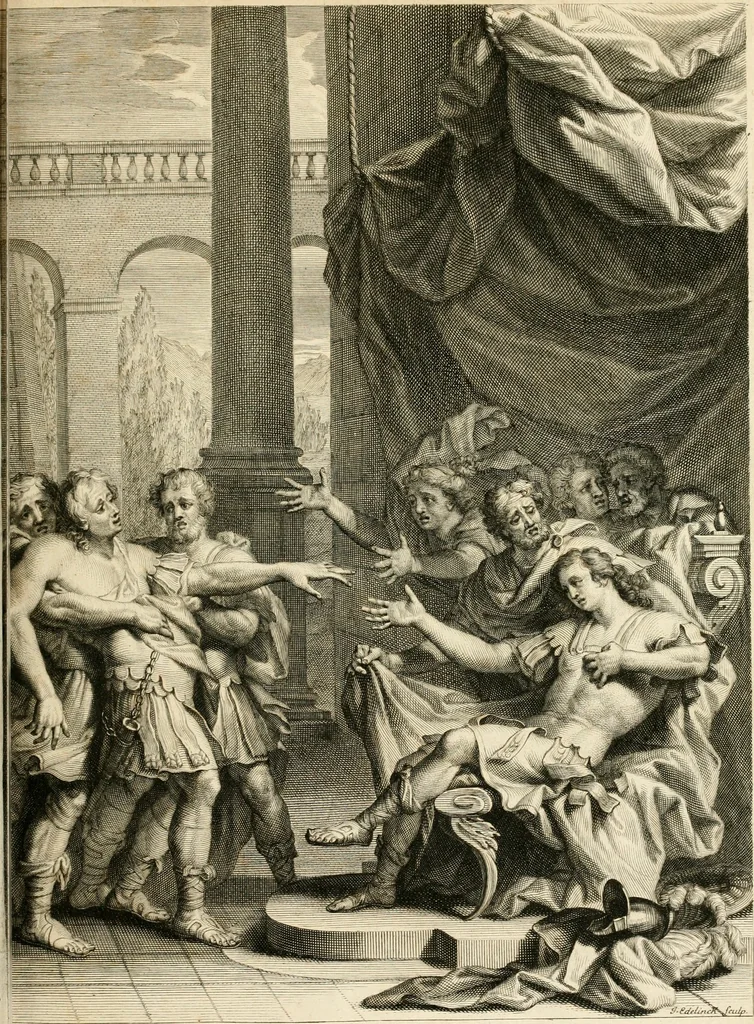 An illustration from Caroli Ruaei e Societate Jesu Carminum libri quatuor, 1680, leaf 8