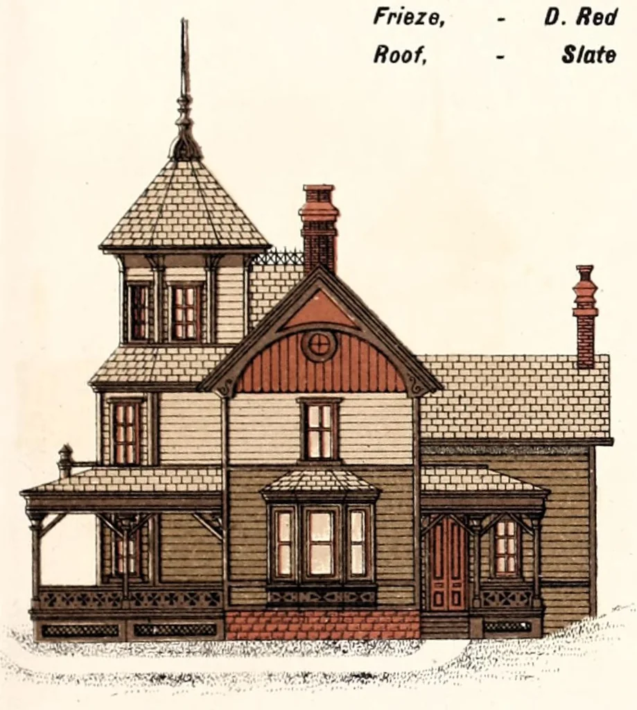 An illustration from Rubber Paint Co., manufacturers of the best paint in the world : [catalogue]., 1888, leaf 7