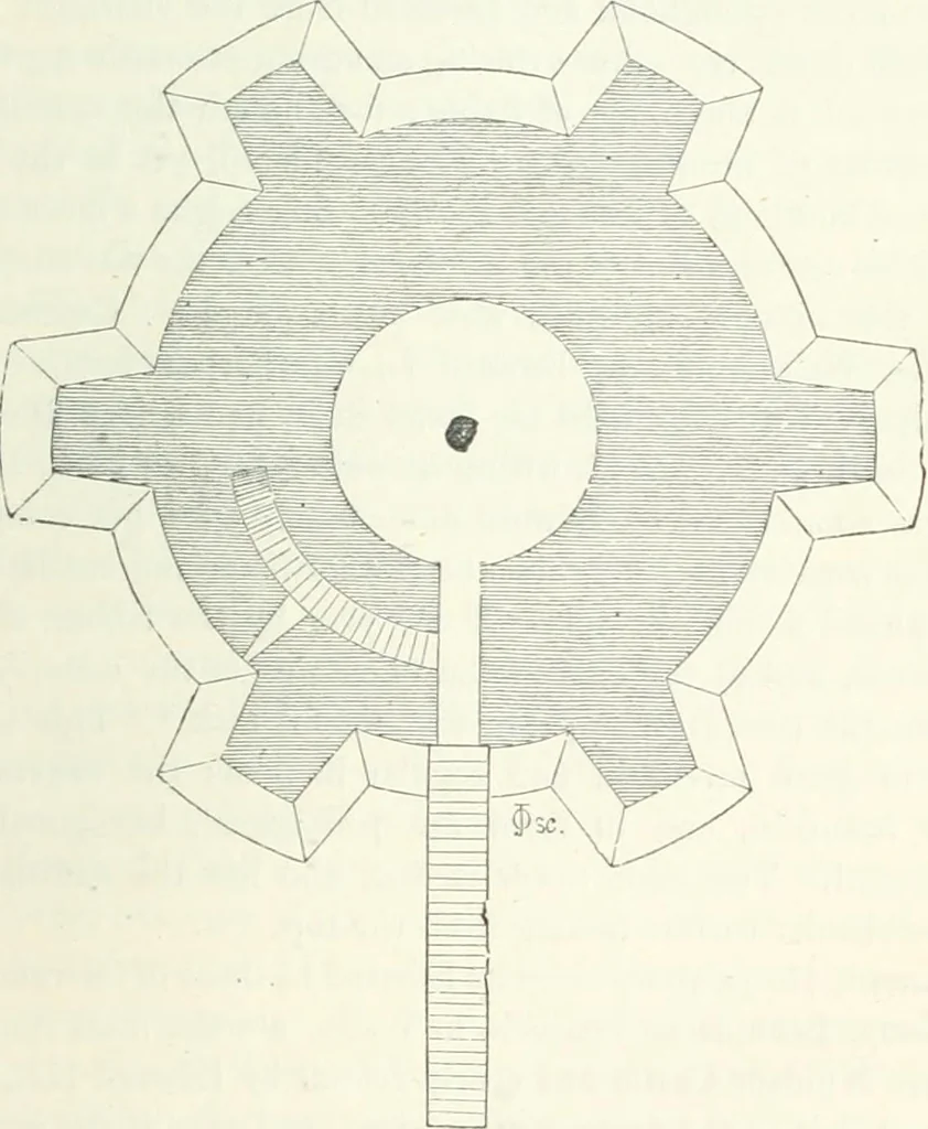 An illustration from Rudimentary architecture: for the use of beginners. The history and description of the styles of architecture of various countries, from the earliest to the present period .., 1874, leaf 140