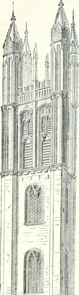 An illustration from Rudimentary architecture: for the use of beginners. The history and description of the styles of architecture of various countries, from the earliest to the present period .., 1874, leaf 201
