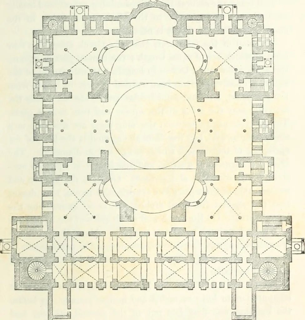 An illustration from Rudimentary architecture: for the use of beginners. The history and description of the styles of architecture of various countries, from the earliest to the present period .., 1874, leaf 36