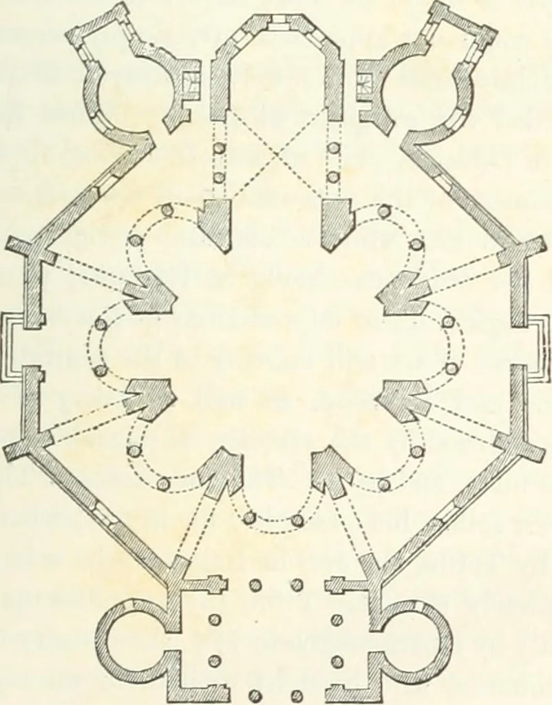 An illustration from Rudimentary architecture: for the use of beginners. The history and description of the styles of architecture of various countries, from the earliest to the present period .., 1874, leaf 38