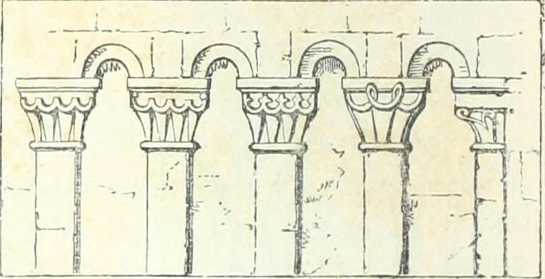 An illustration from Rudimentary architecture: for the use of beginners. The history and description of the styles of architecture of various countries, from the earliest to the present period .., 1874, leaf 55