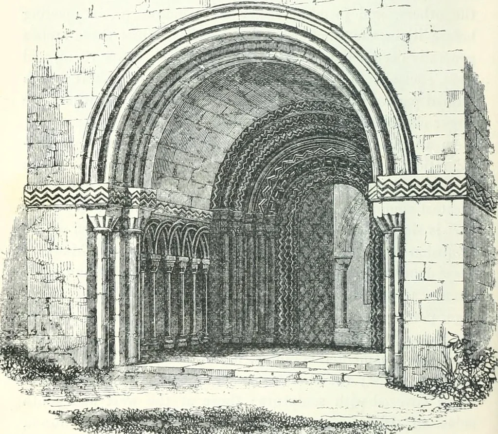 An illustration from Rudimentary architecture: for the use of beginners. The history and description of the styles of architecture of various countries, from the earliest to the present period .., 1874, leaf 95