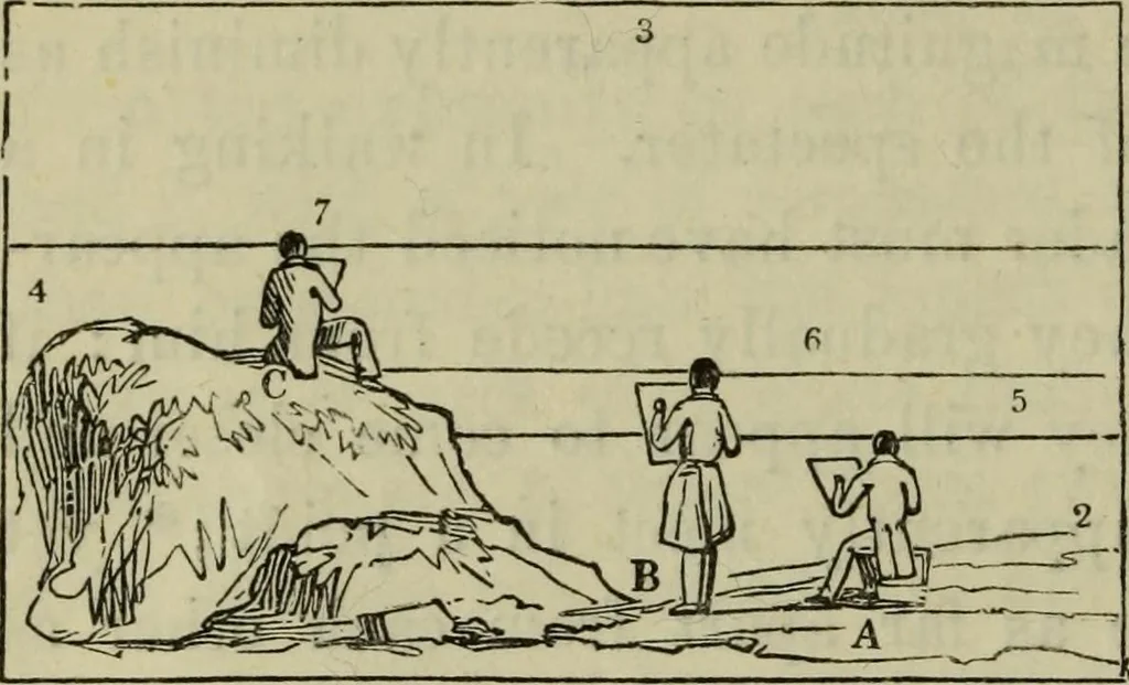 An illustration from A rudimentary and practical treatise on perspective for beginners : simplified for the use of juvenile students and amateurs in architecture, painting, etc., also adapted for schools and private instructors, 1866, leaf 15