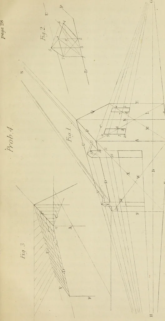 An illustration from A rudimentary and practical treatise on perspective for beginners : simplified for the use of juvenile students and amateurs in architecture, painting, etc., also adapted for schools and private instructors, 1866, leaf 46