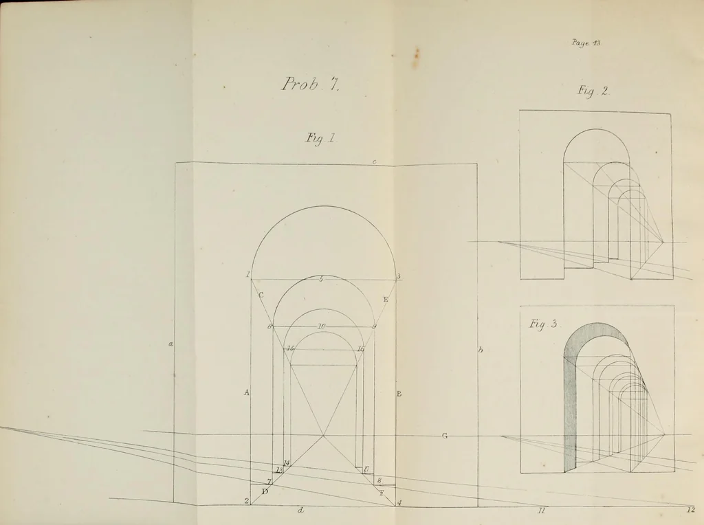 An illustration from A rudimentary and practical treatise on perspective for beginners : simplified for the use of juvenile students and amateurs in architecture, painting, etc., also adapted for schools and private instructors, 1866, leaf 67