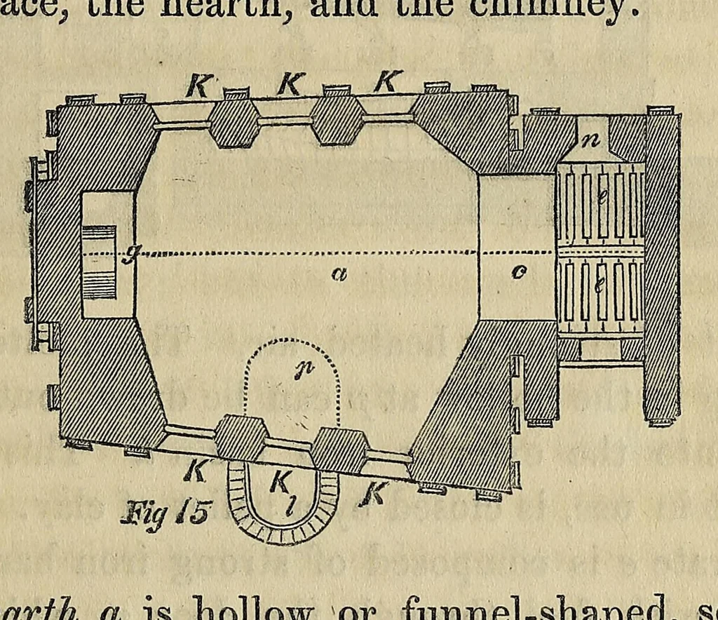 An illustration from A rudimentary treatise on the metallurgy of silver and lead .., 1861, leaf 119