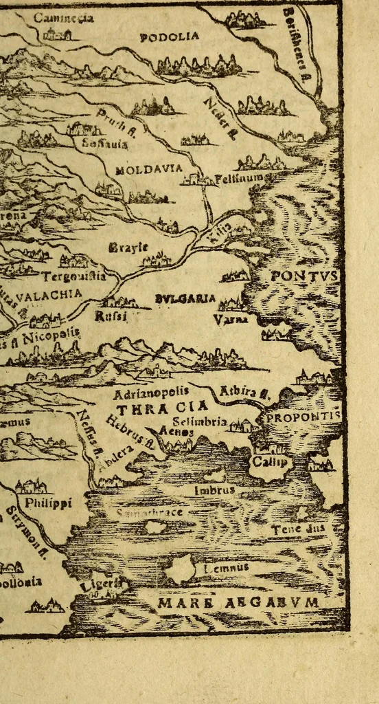 An illustration from Rudimentorum cosmographicorum Ioan. Honteri Coronensis libri III. cum tabellis geographicis elegantissimis. : De variarum rerum nomenclaturis per classes, liber I, 1565, leaf 85