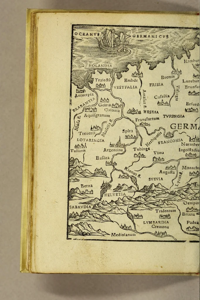 An illustration from Rudimentorum cosmographicorum Ioan. Honteri Coronensis libri III. cum tabellis geographicis elegantissimis. : De uariarum rerum nomenclaturis classes, liber I, 1548, leaf 78