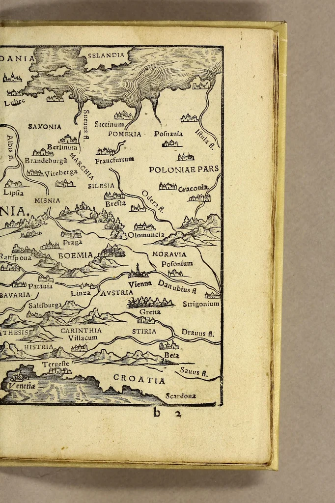 An illustration from Rudimentorum cosmographicorum Ioan. Honteri Coronensis libri III. cum tabellis geographicis elegantissimis. : De uariarum rerum nomenclaturis classes, liber I, 1548, leaf 79