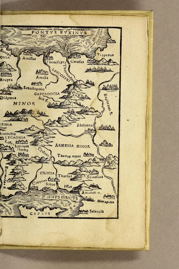 An illustration from Rudimentorum cosmographicorum Ioan. Honteri Coronensis libri III. cum tabellis geographicis elegantissimis. : De uariarum rerum nomenclaturis classes, liber I, 1548, leaf 91