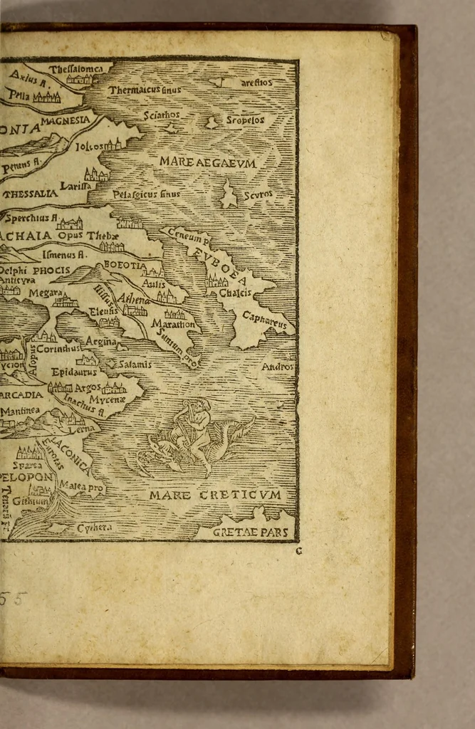 An illustration from Rudimentorum cosmographicorum Ioan. Honteri Coronen[sis] libri III. cum tabellis geographicis, elegantiss. : De uariarum rerum nomenclaturis, per classes, liber I, 1555, leaf 25