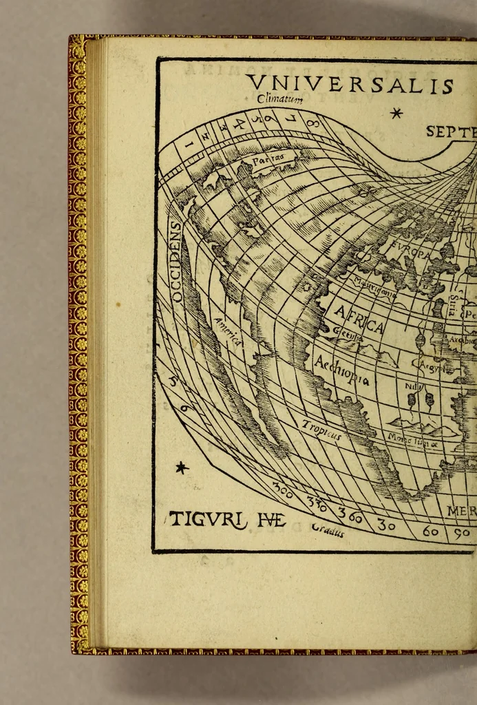 An illustration from Rudimentorum cosmographicorum Ioann. Honteri Coronensis libri III. cum tabellis geographicis elegantissimis. : De uariarum rerum nomenclaturis per classes, liber I, 1549, leaf 74